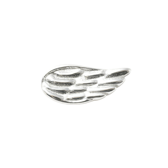 10Kホワイトゴールド製天使の羽スタッドピアス