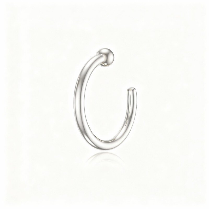 خاتم أنف كروي من الذهب الأبيض عيار 10 قيراط-17