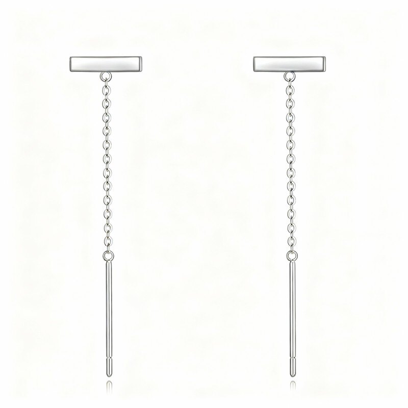 Ohrhänger aus 10-karätigem Weißgold-1