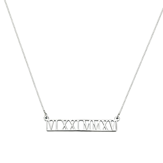 10Kホワイトゴールド バーバーネックレス