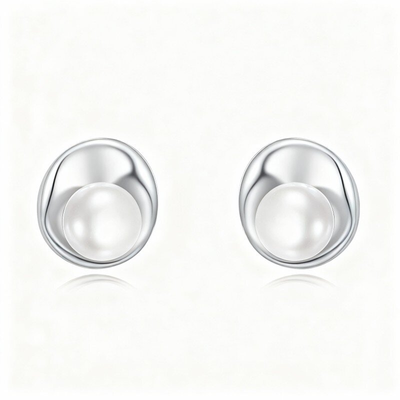 Ohrstecker aus 10-karätigem Weißgold-2