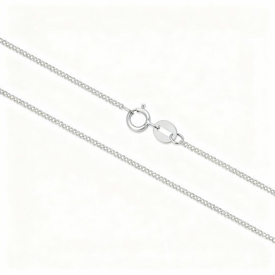 10K White Gold Cable Chain Necklace