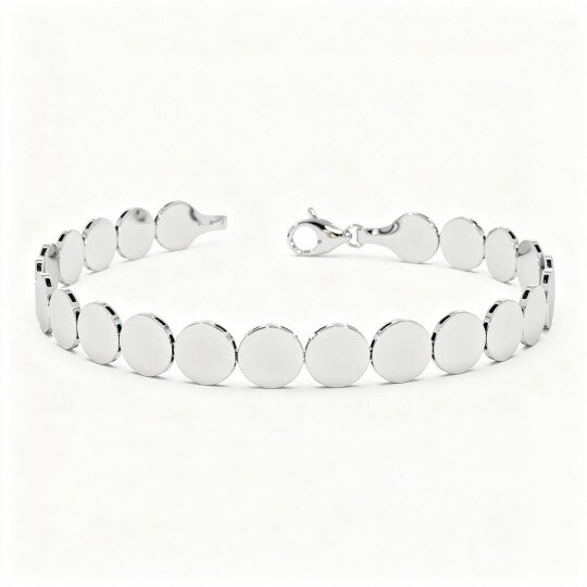 10K White Gold Chain Bracelet