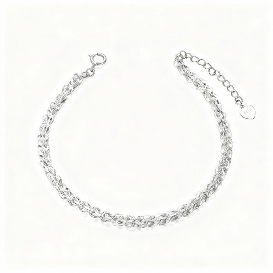 10K White Gold Chain Bracelet
