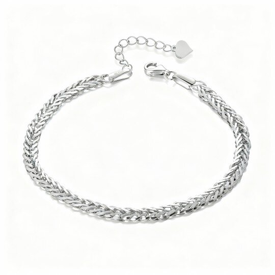 Pulseira de corrente em ouro branco 18K