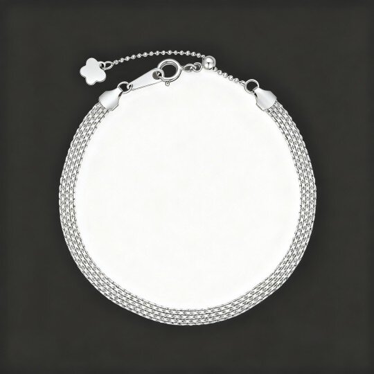 10K White Gold Chain Bracelet