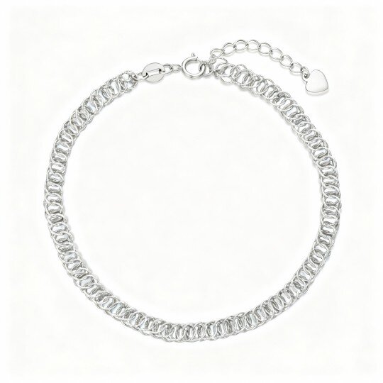 10K White Gold Chain Bracelet