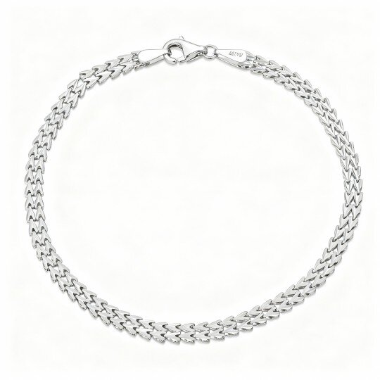 10K White Gold Chain Bracelet