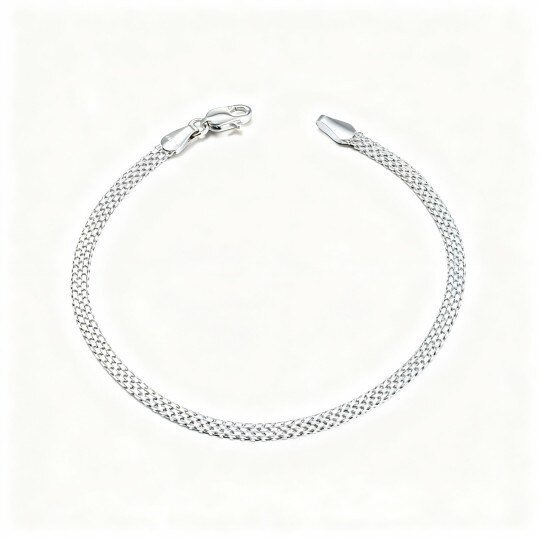 18Kホワイトゴールドチェーンブレスレット