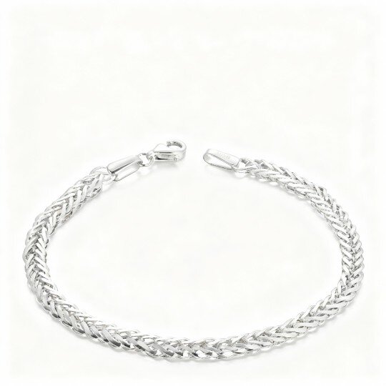 10K White Gold Chain Bracelet
