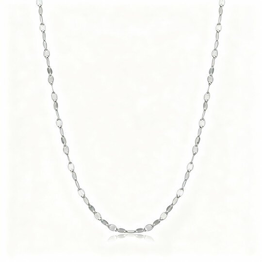 10K White Gold Chain Necklace