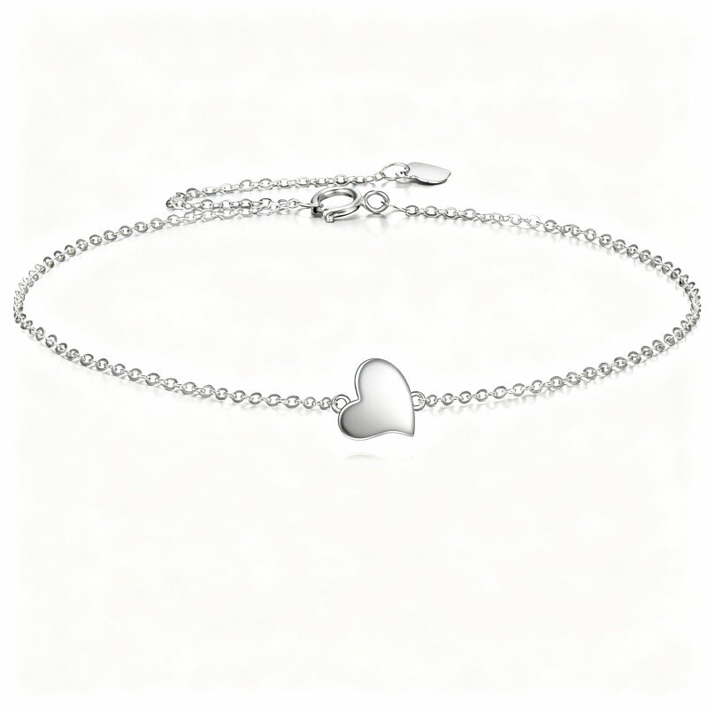 Bracelet à breloques en or blanc 14 carats-1