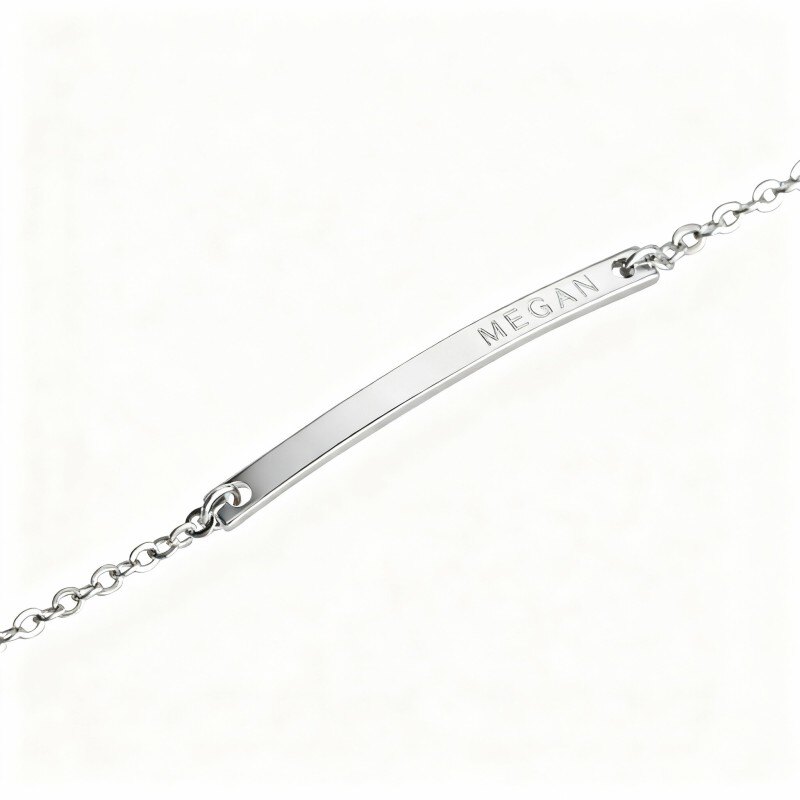 Platin-Charm-Armband mit Weißgold-Vergoldung-1