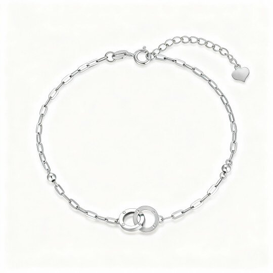 10K witgouden cirkel bedelarmband