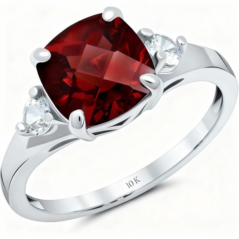 10K White Gold Cushion Cut Custom Engagement Ring-1