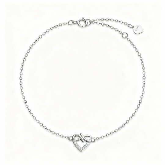 Armband aus 10-karätigem Weißgold mit Diamanten und Unendlichkeitssymbol