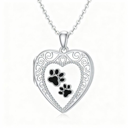 10K White Gold Father & Son & Mother & Daughter Pendant Necklace