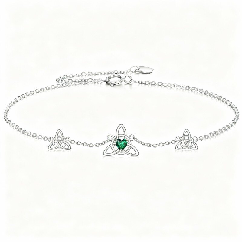 Philip Jones Bracciale dell'amicizia con pavé di cuore placcato in oro rosa creato con cristalli Zircondia® : Philip Jones