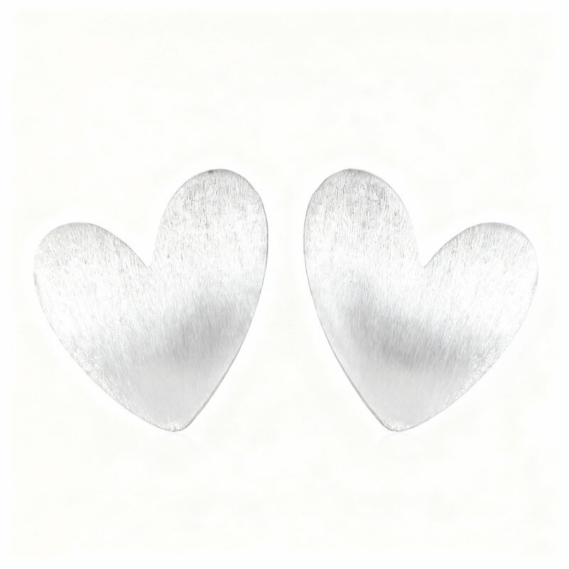 10K witgouden hartvormige oorbellen-19