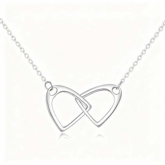 10K White Gold Horseshoe Pendant Necklace