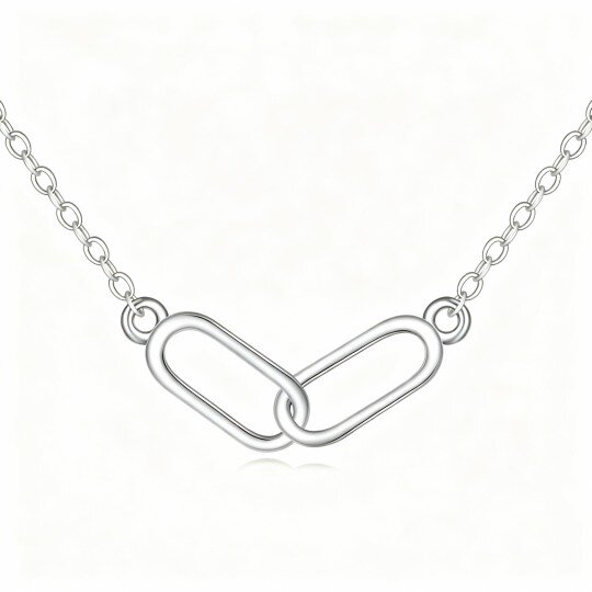 Colar com pendente símbolo do infinito em ouro branco 10K