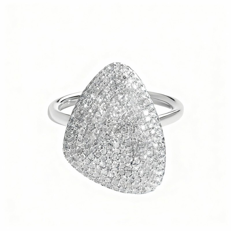 Obrączka ślubna wykonana z platyny z białym złotem, wykonana metodą laboratoryjną, z diamentami w kolorze D, o czystości VVS 3EX-1