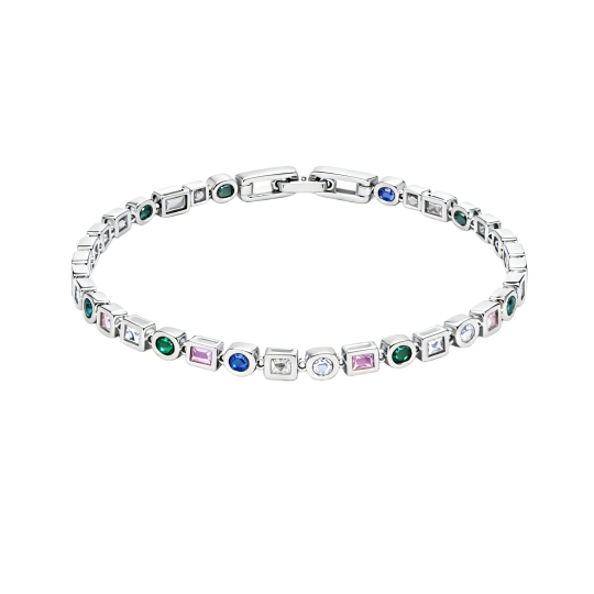 10K White Gold Laboratory Diamonds Tennis Bracelet