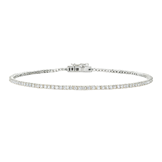 10K White Gold Laboratory Diamonds Tennis Bracelet