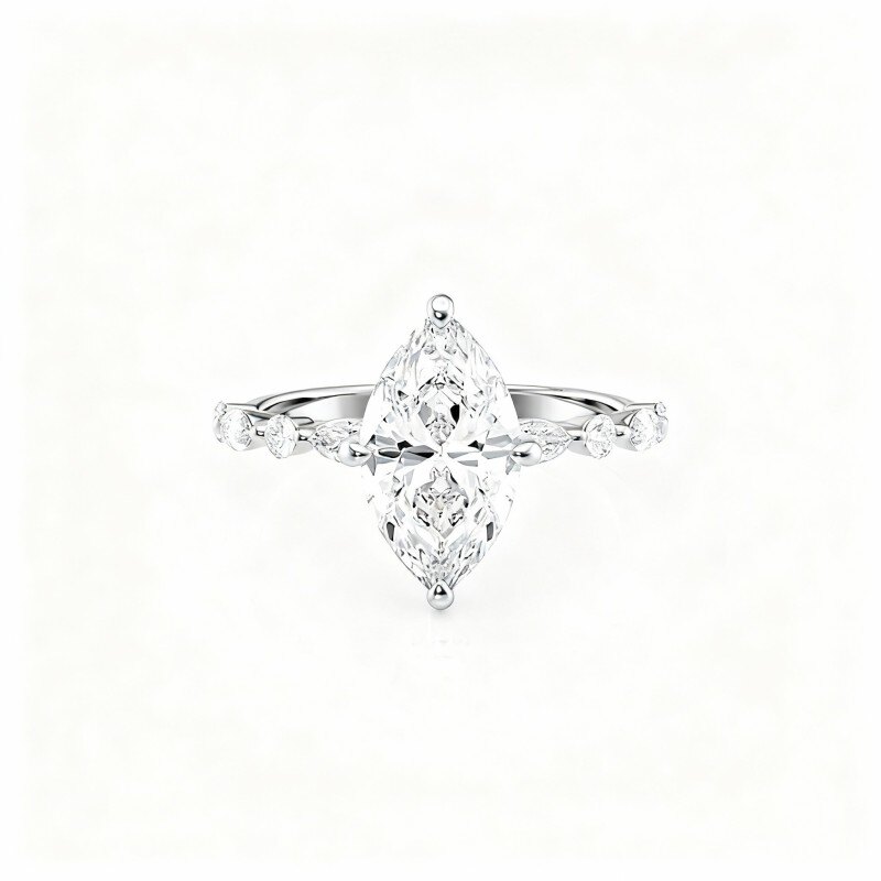 10Kホワイトゴールドモアッサナイトリング-1