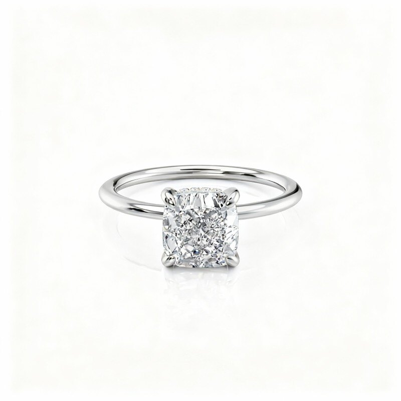 Moissanit-Ring aus 10-karätigem Weißgold-19