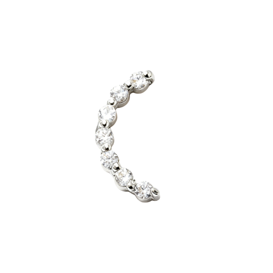 Kolczyki z moissanitem 10K białego złota