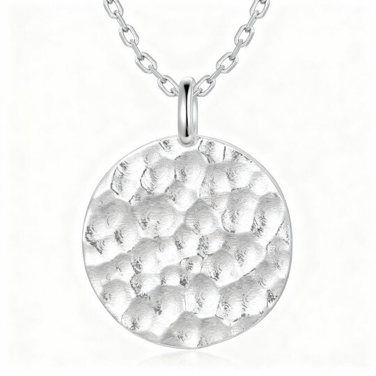 Colar com pendente de lua em ouro branco 10K