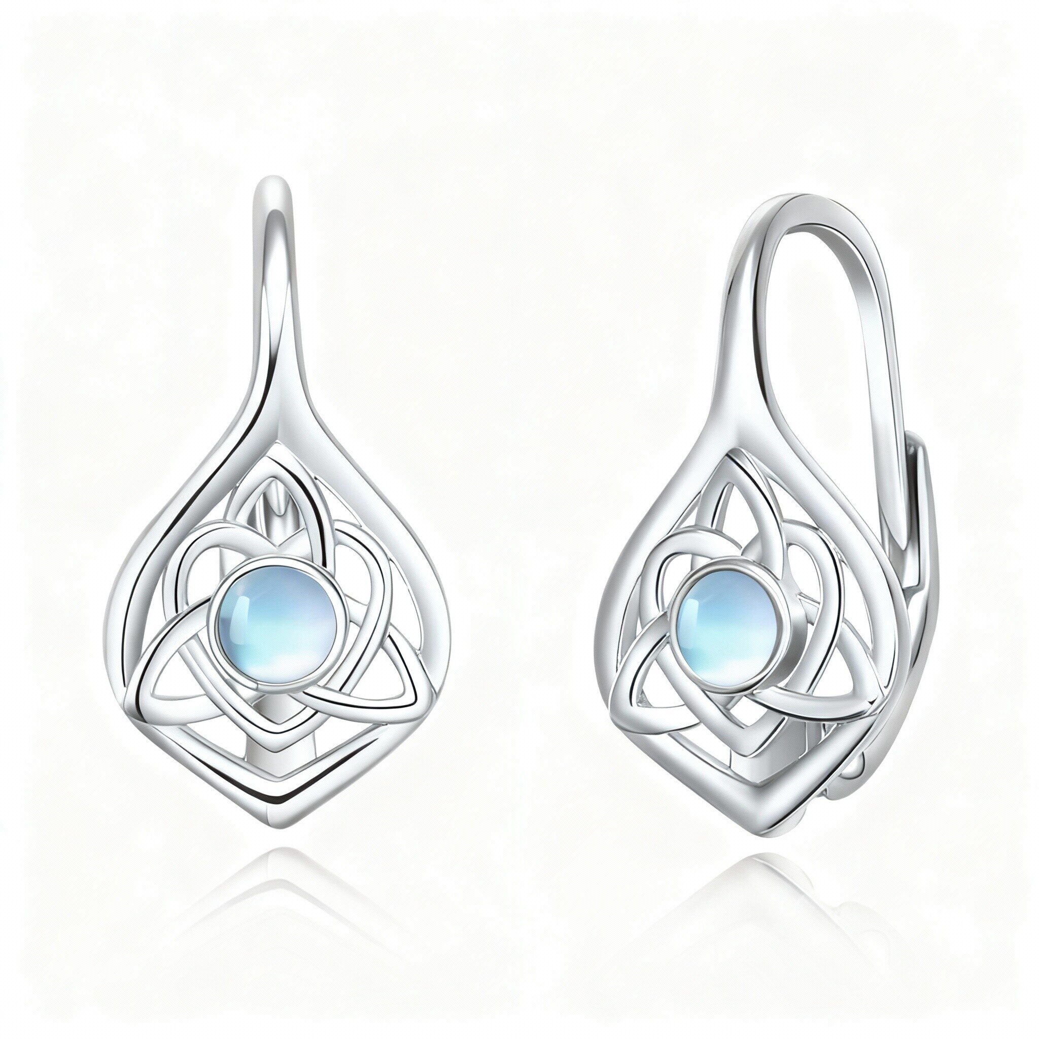 Keltische Knoten Ohrringe Aus 925 Sterling Silber – Herz-Design, Nickelfrei, Geschenkbox, Für Frauen