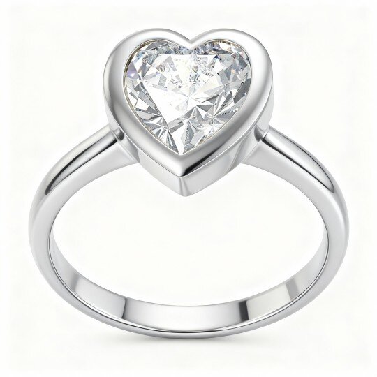 10K White Gold Cubic Zirconia Nose Ring