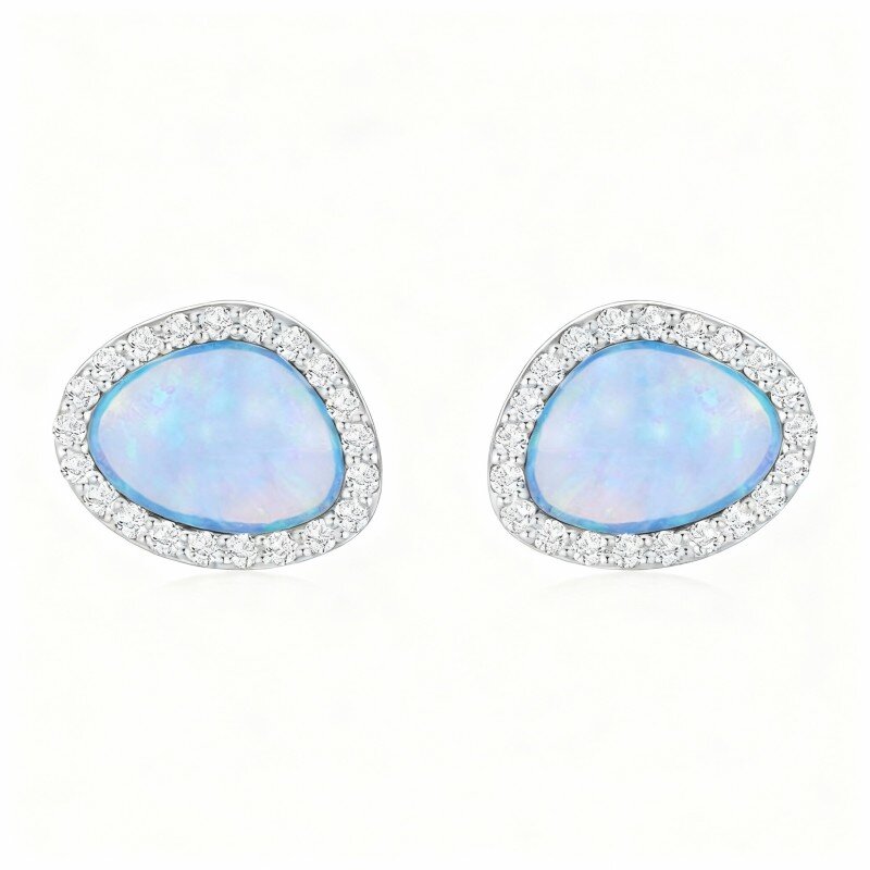 أقراط مرصعة بالذهب الأبيض عيار 10 قيراط مرصعة بالأوبال-12