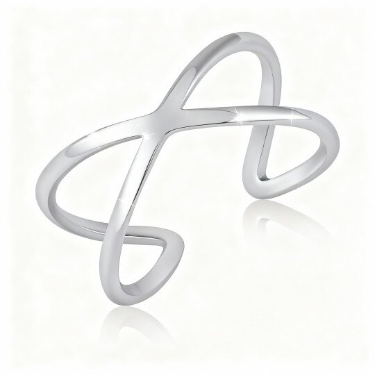 10K White Gold Open Ring