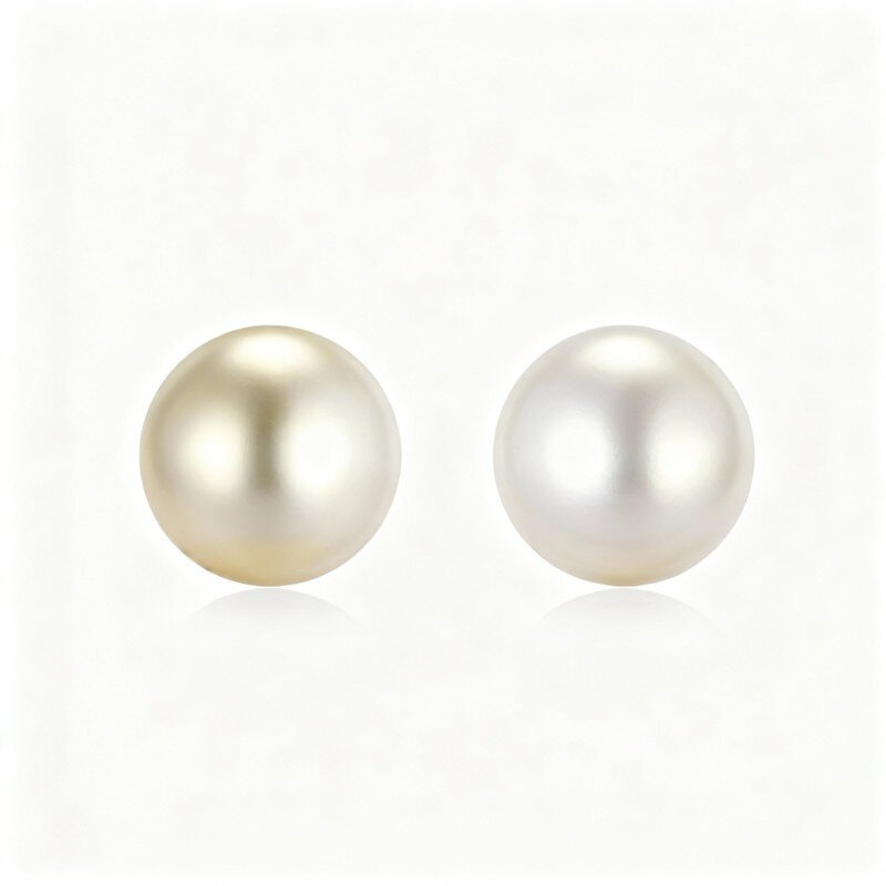 Ohrstecker aus 10-karätigem Weißgold mit Perlen-1