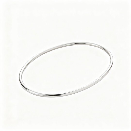 Schlichtes Armband aus 10-karätigem Weißgold