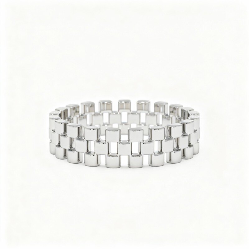 Bague en or blanc 10 carats-1