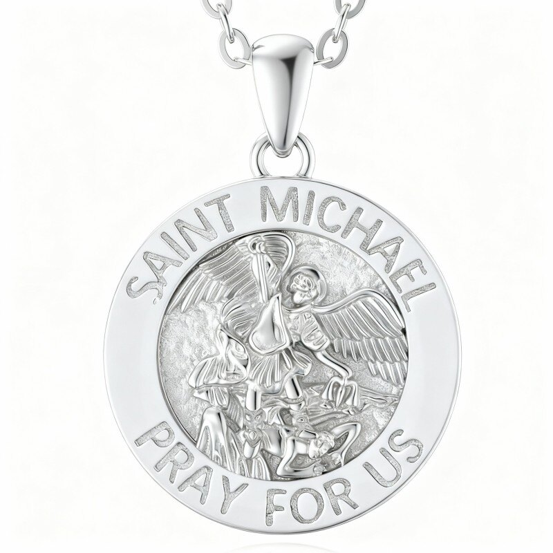 Arcangelo Michele Medaglia Di San Michele Arcangelo Con Catena Medaglia San Benedetto In Oro - Foto 13