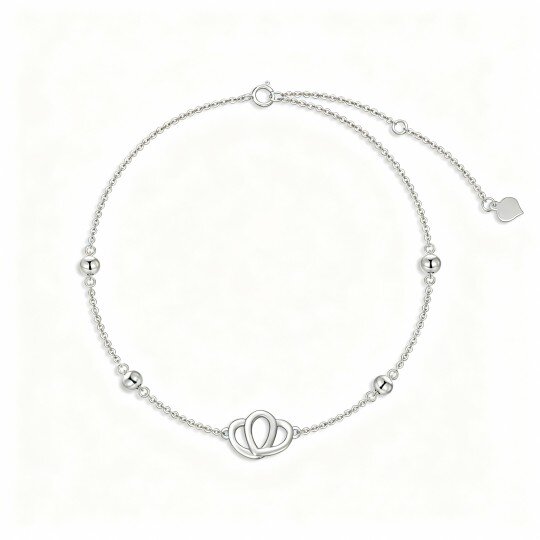 10K White Gold Shell Single Chain Anklet