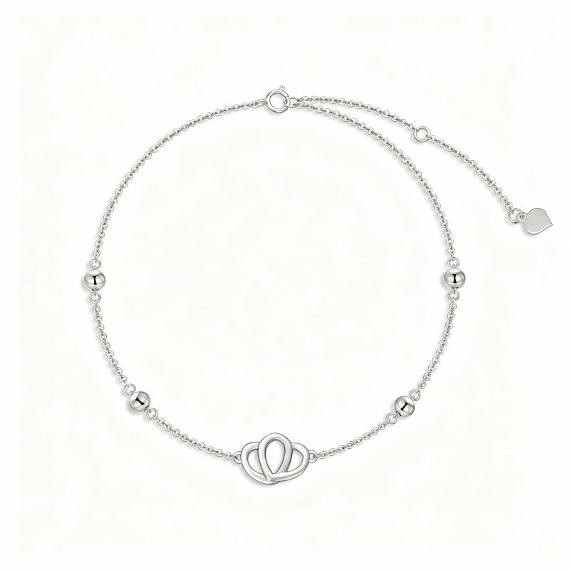10K White Gold Shell Single Chain Anklet-9