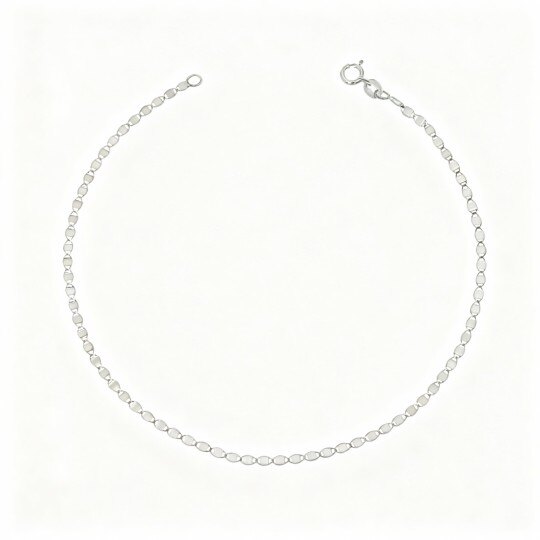 Fußkettchen aus 10-karätigem Weißgold