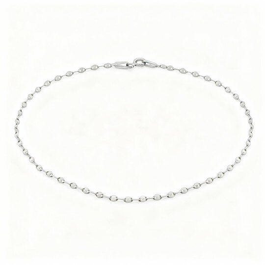 Fußkettchen aus 10-karätigem Weißgold