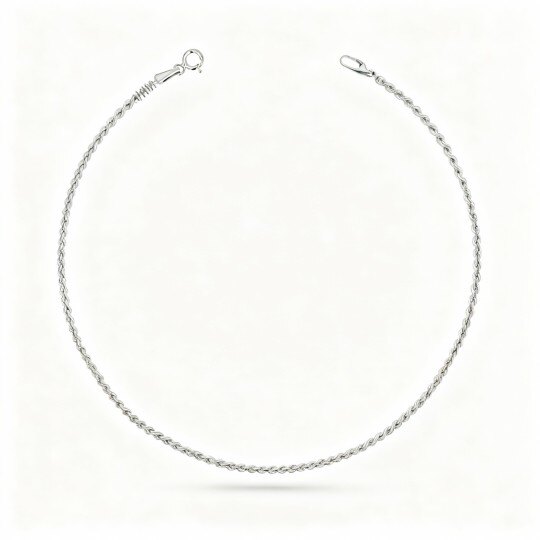 Fußkettchen aus 10-karätigem Weißgold