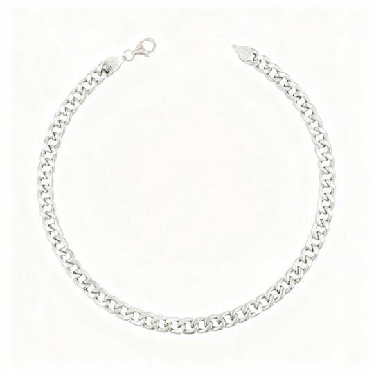 Fußkettchen aus 10-karätigem Weißgold