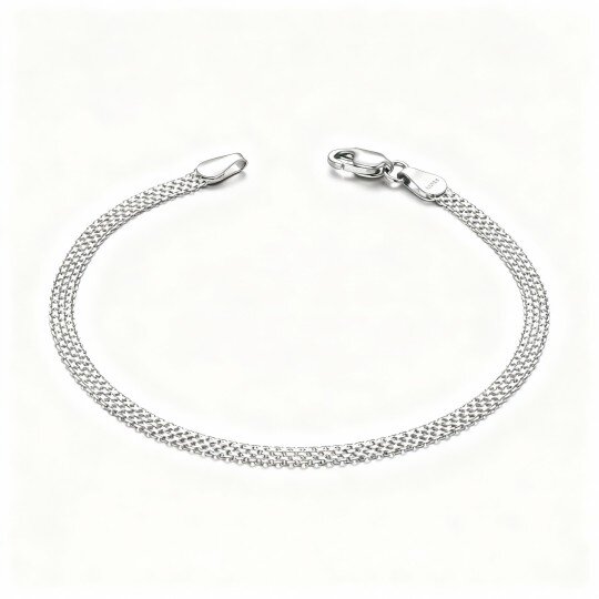 10K White Gold Snake Chain Bracelet