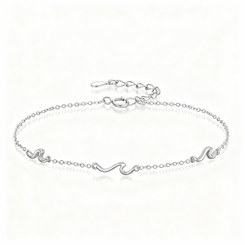 Bransoletka z zawieszką w sprayu z 18-karatowego białego złota-1