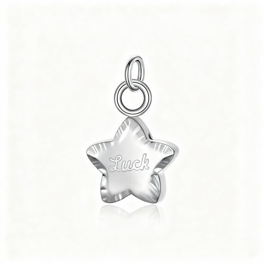 Pendente estrela em ouro branco 10K