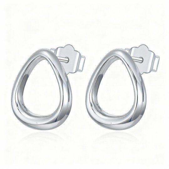 10K White Gold Stud Earrings
